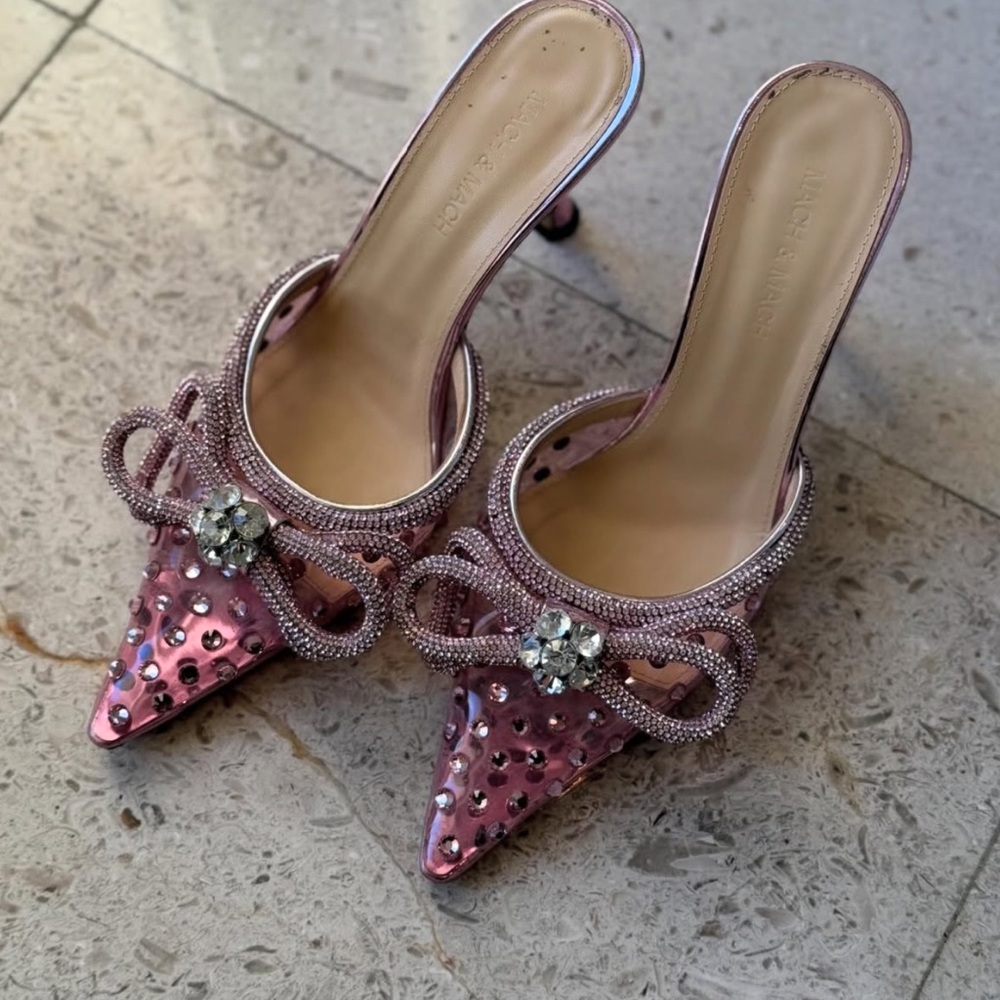 MACH&MACH pink kitten heels